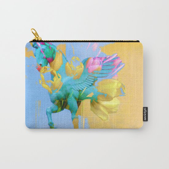 The Fly of Angelic Flowers - Digital Mixed Fine Art Carry-All Pouch
