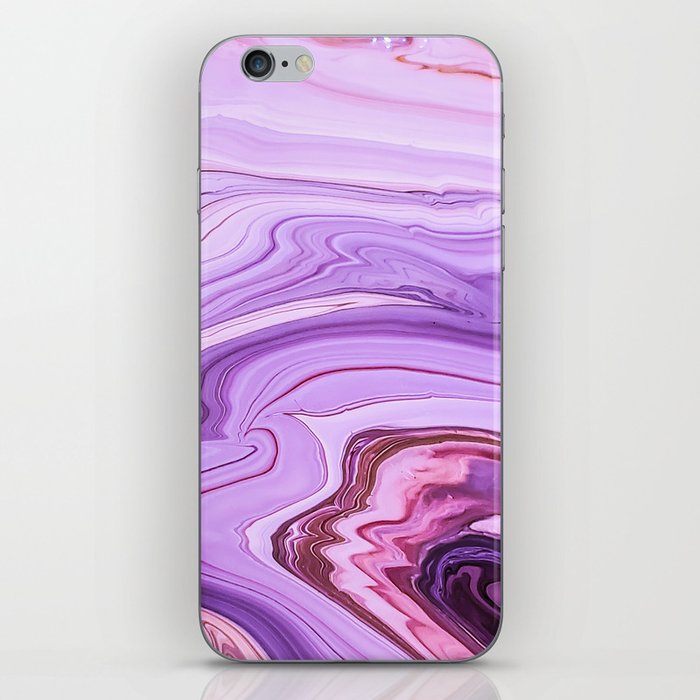 Violet Purple Liquid Marble Crystal  iPhone Skin
