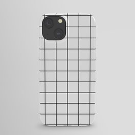 Grid Pattern Stripes Lines Black and White Minimalist Geometric Stripe Line Drawing iPhone Case