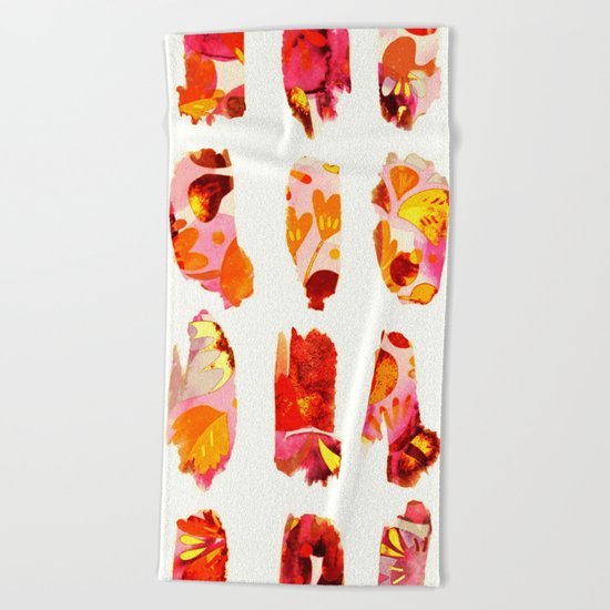floral bits Beach Towel