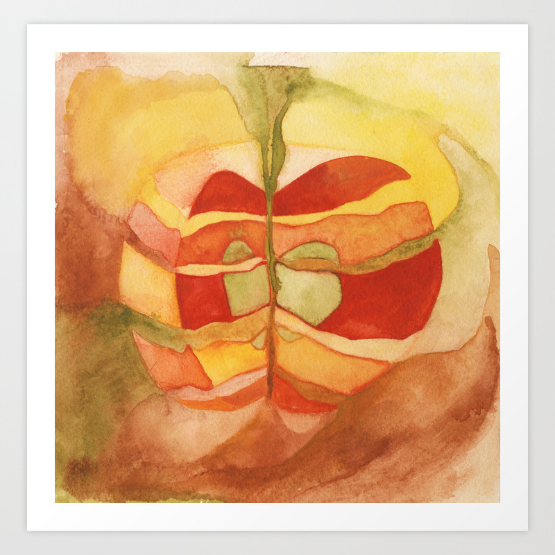 Watercolor Abstract Apple Art Print By Annaap Society6