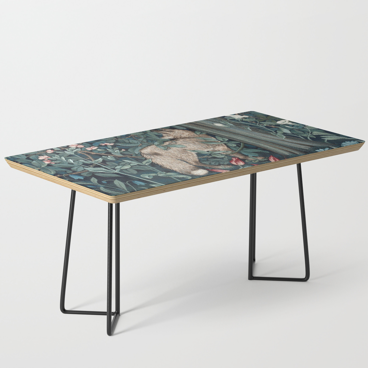 William Morris Forest Fox Greenery Apestry Coffee Table By Forgottenbeauty Society6