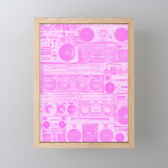 house of boombox : the pink print v2 Framed Mini Art Print