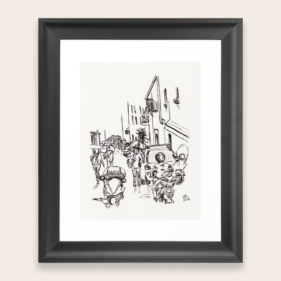 Busy Framed Art Print