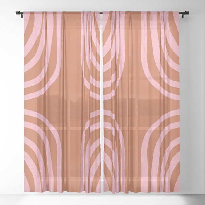 sahara stripes Sheer Curtain