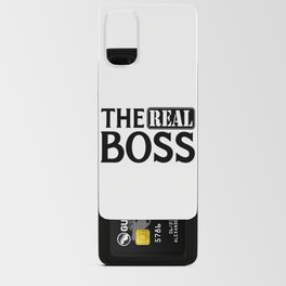 The Real Boss Funny Couples Quote Android Card Case