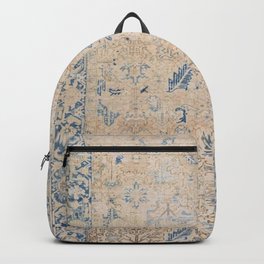 Beige and Blue persian carpet Backpack