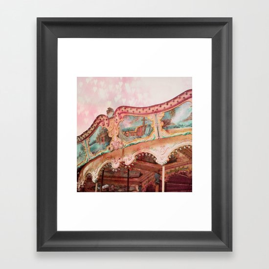 I Heart my Carousel Framed Art Print