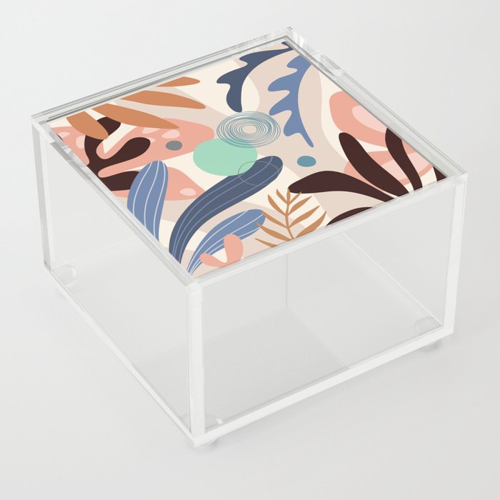 Coral Reef Abstract Acrylic Box