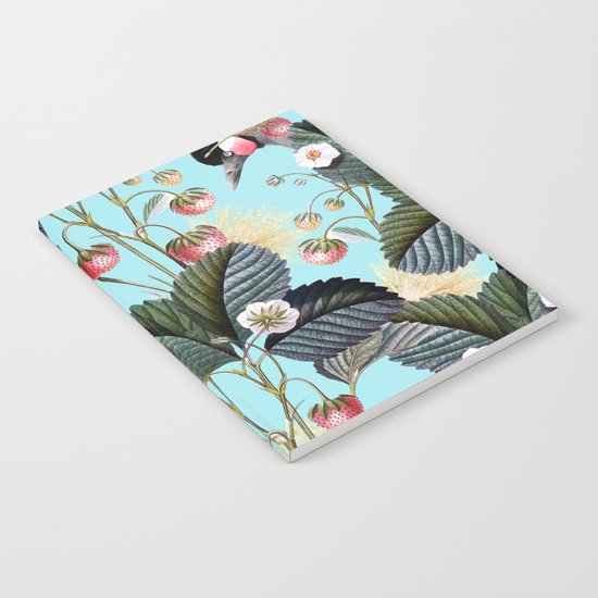 Strawberry Brush Hide-Out #society6 #decor #buyart Notebook