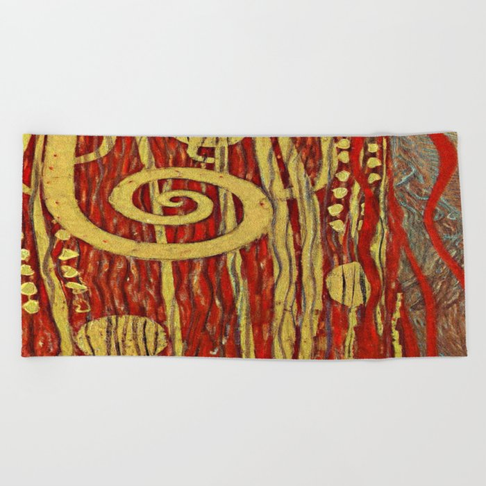 Gustav Klimt Hygieia (détail) Beach Towel