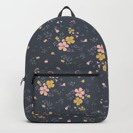 Vintage inspired whimsical floral print Backpack