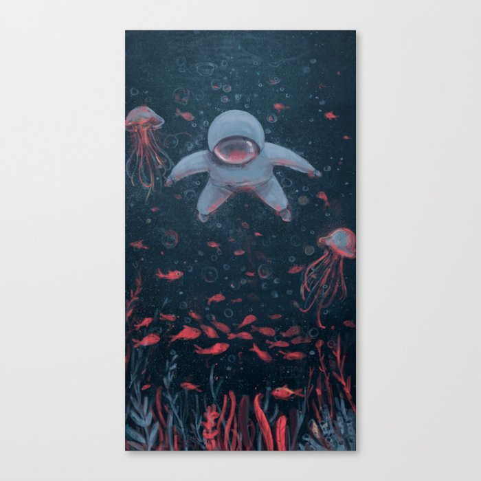 Floating in Space Canvas Print