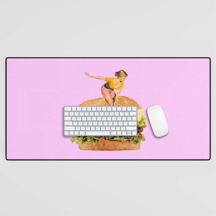 love at first bite 2 pink Desk Mat