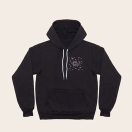 Black Cat with Pink Stars Hoody