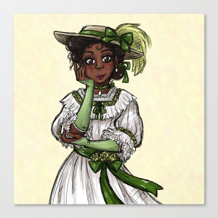 Woman in Edwardian Dress Canvas Print