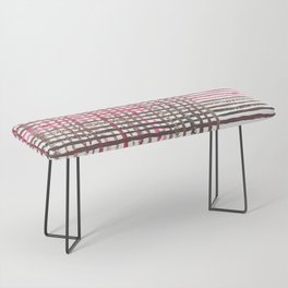 Pink textured weave Bench