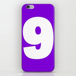 9 (White & Violet Number) iPhone Skin