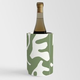 Green Floral Ascendence - Paper Cut-outs Wine Chiller