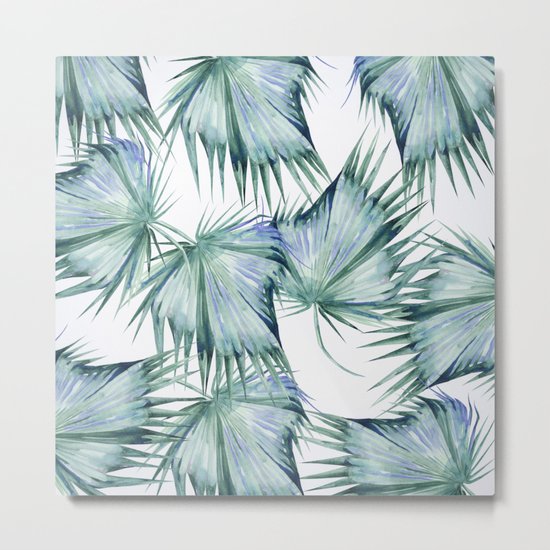 Floating Palm Leaves 2 Metal Print