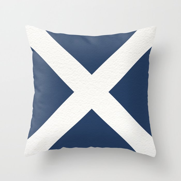 NAUTICAL Boat Flag "M" Throw Pillow