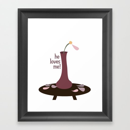 he loves me! Framed Art Print