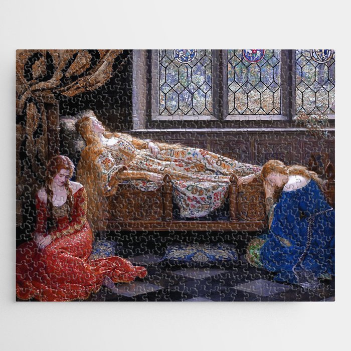 The Sleeping Beauty medieval art Jigsaw Puzzle