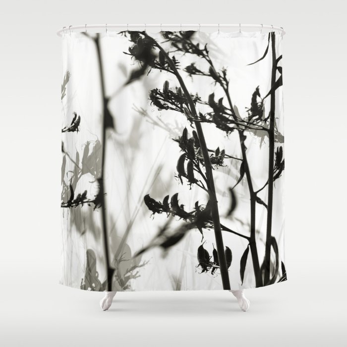 New Zealand Flax silhouettes Shower Curtain