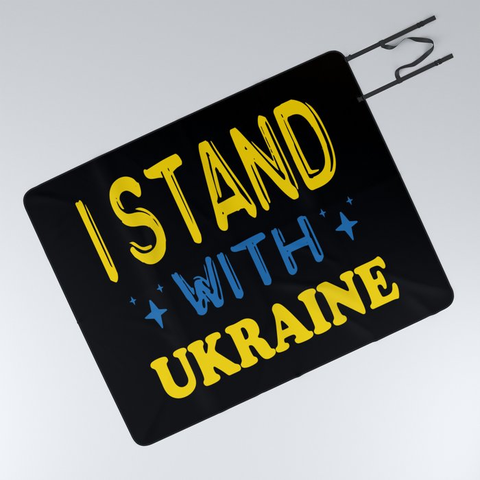 I Stand With Ukraine Picnic Blanket