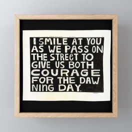 i smile at you Framed Mini Art Print