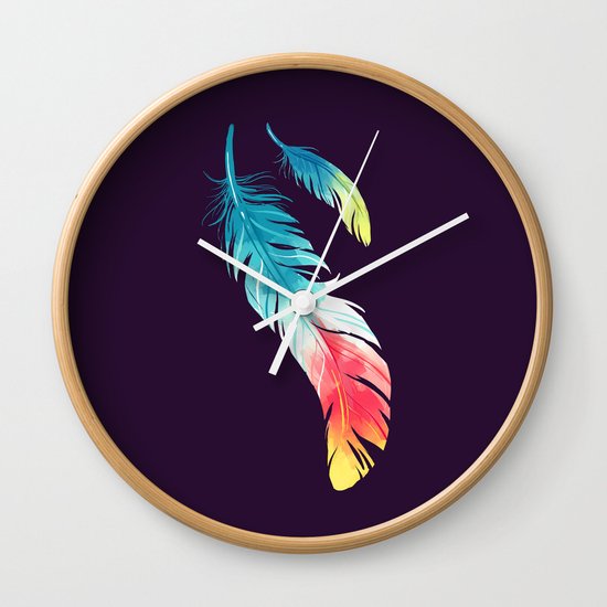 Feather Wall Clock