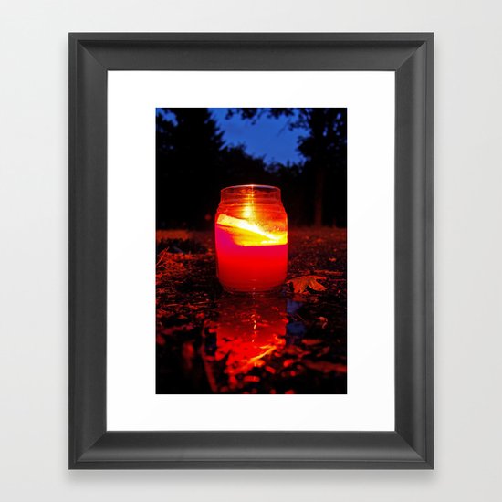 Summer candle Framed Art Print