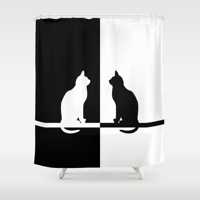 Black And White 81 Shower Curtain By Atteloi Society6 Black And White 81 Shower Curtain