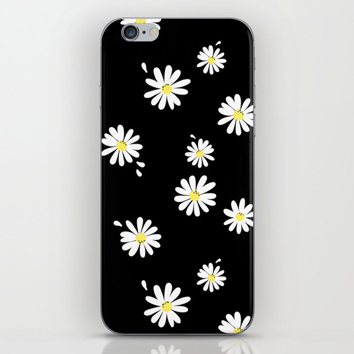 Black & White Daisy iPhone Skin