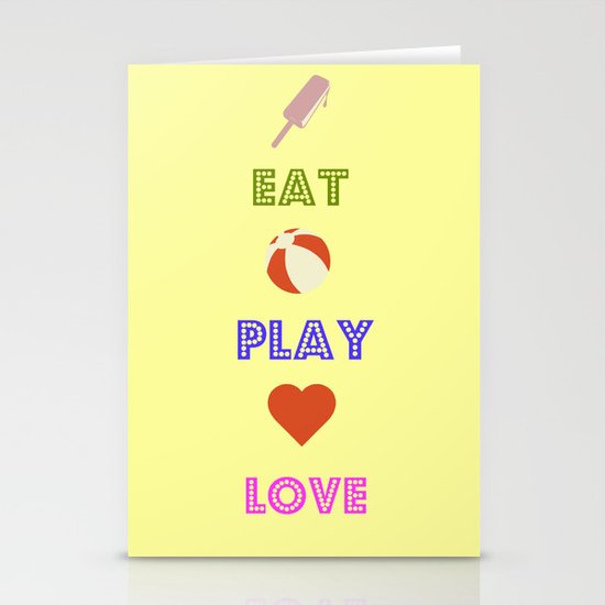 Eat Play Love Stationery Cards