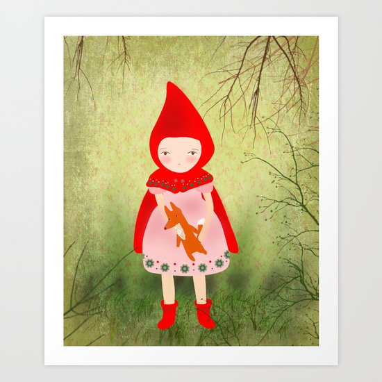 Little red riding hood Art Print