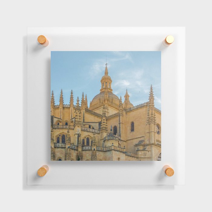 Spain Photography - The Historical Cathedral In Segovia Floating Acrylic Print