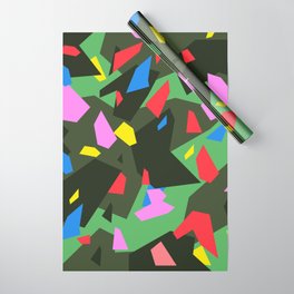 Green\Red\Blue\Black\Grey\Pink Geometric camo Wrapping Paper