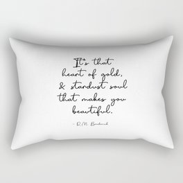 It's that heart of gold and stardust Rectangular Pillow