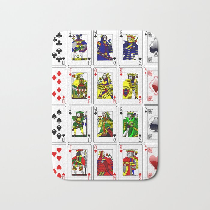 65 MCMLXV Cosplay Royal Flush Deck of Cards Pattern Bath Mat