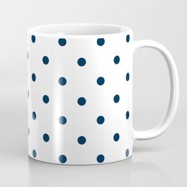 Navy Blue & White Polka Dots Mug