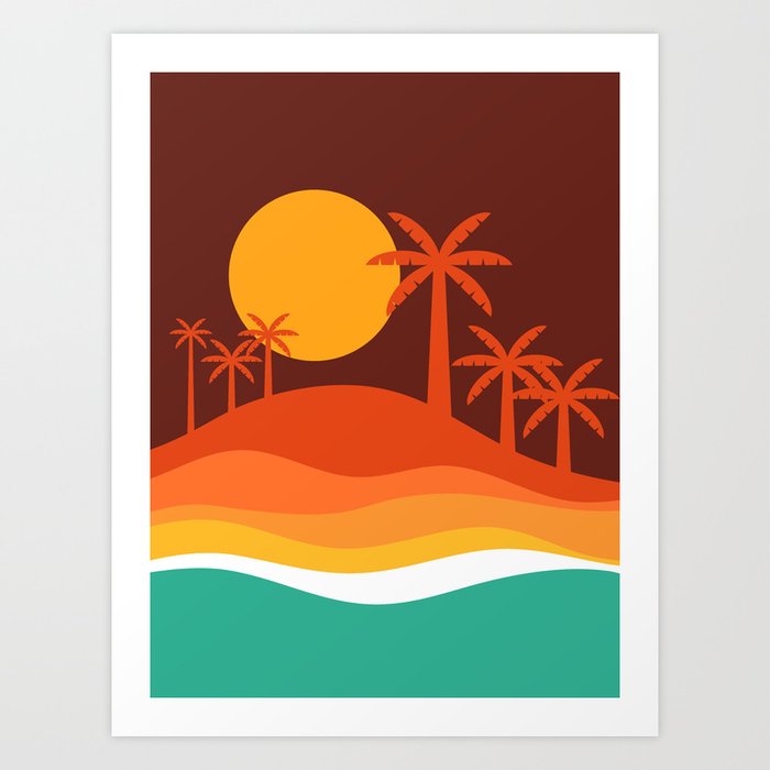Tropical Landscape 04B Art Print