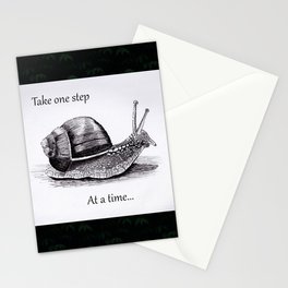 Snail in Ink Art Print - Keep Moving Stationery Card