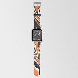 Warped - Orange, Black and White Apple Watch Band