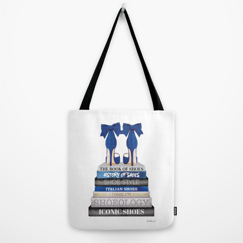 navy shoes and handbag