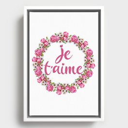 Je T'aime - I Love You - French Framed Canvas