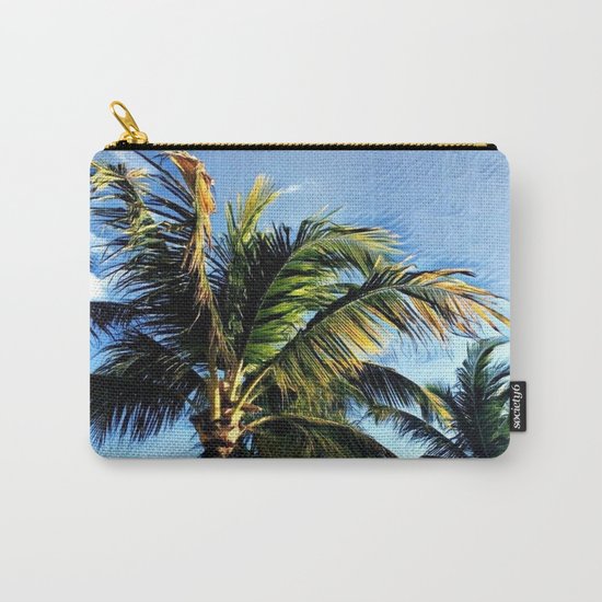 Palm Tree in the Wind (Hawaii Sky) Carry-All Pouch