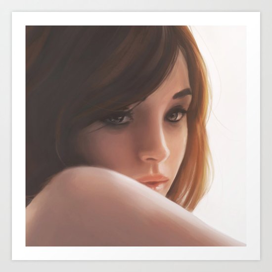 A girl Art Print