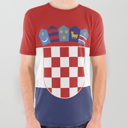 Croatia flag All Over Graphic Tee