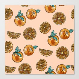 Tangerine Pattern Canvas Print